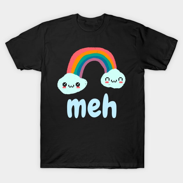 Meh Emotion Rainbow T-Shirt by Teewyld